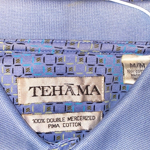 Tehama Men’s Geometric Print Golf Shirt - Picture 2 of 6